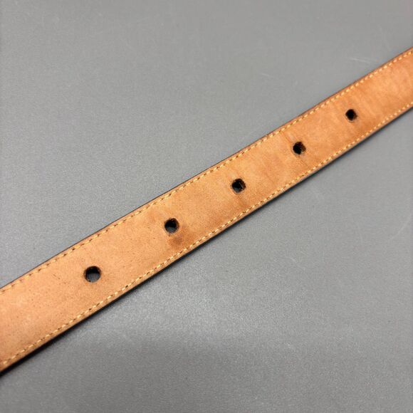 Vintage Justin Leather Western Belt Gray Heart Buckle 28 Cowhide USA 503GY - Picture 7 of 11